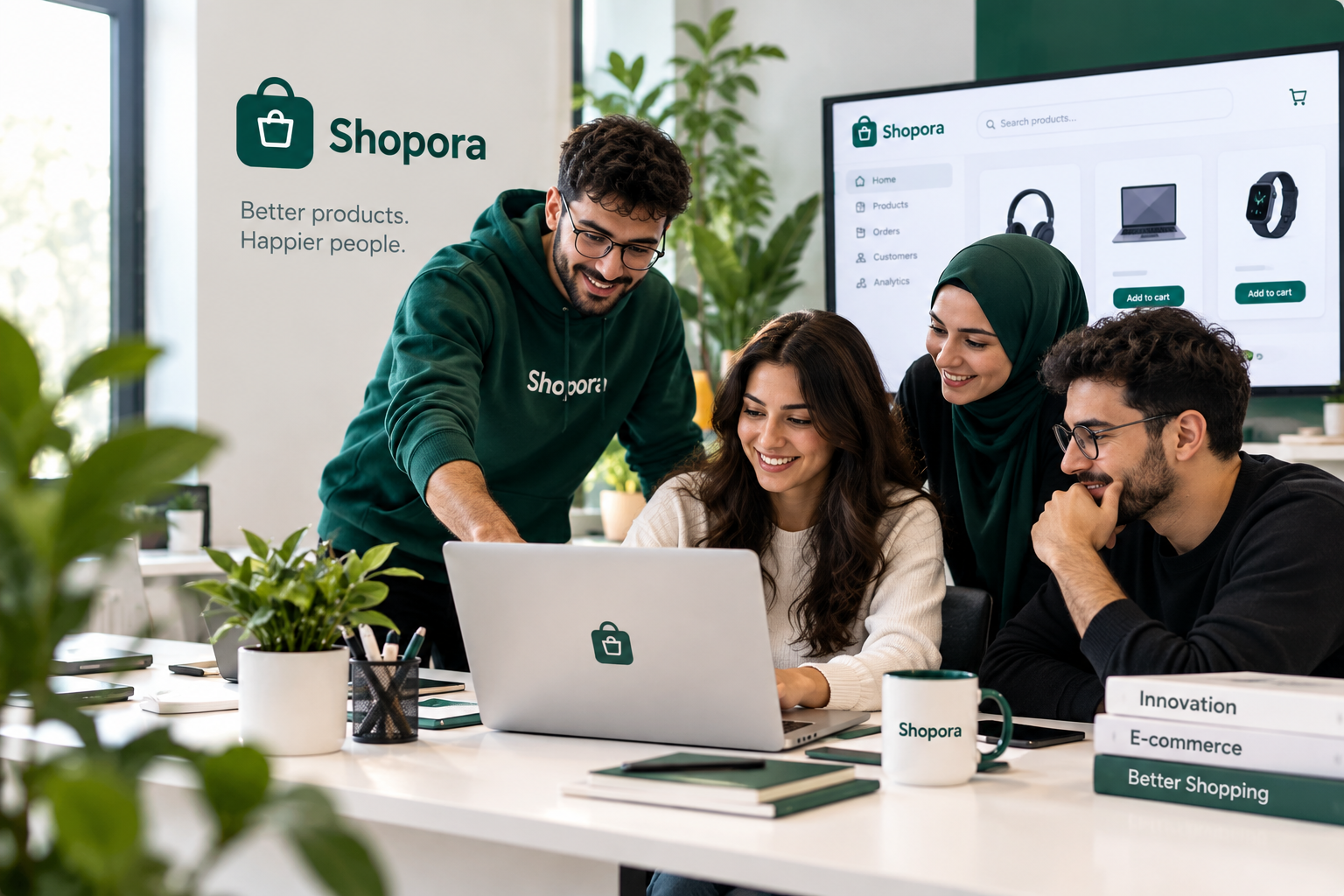Shopora team at work